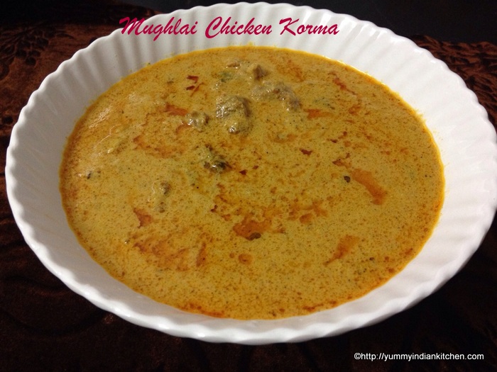 Mughlai Chicken Korma Curry