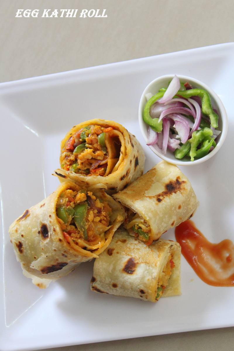Kathi Roll Recipe | Egg Kathi Roll Recipe - Yummy Indian Kitchen