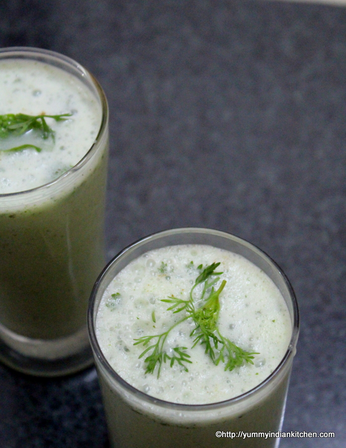 Masala Chaas Recipe or Masala Buttermilk Recipe Spicy - Yummy Indian ...