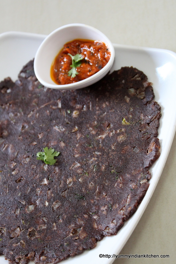 served ragi roti