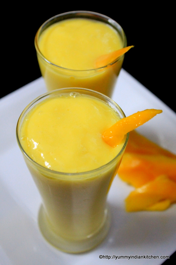 Mango Smoothie Recipe - Yummy Indian Kitchen