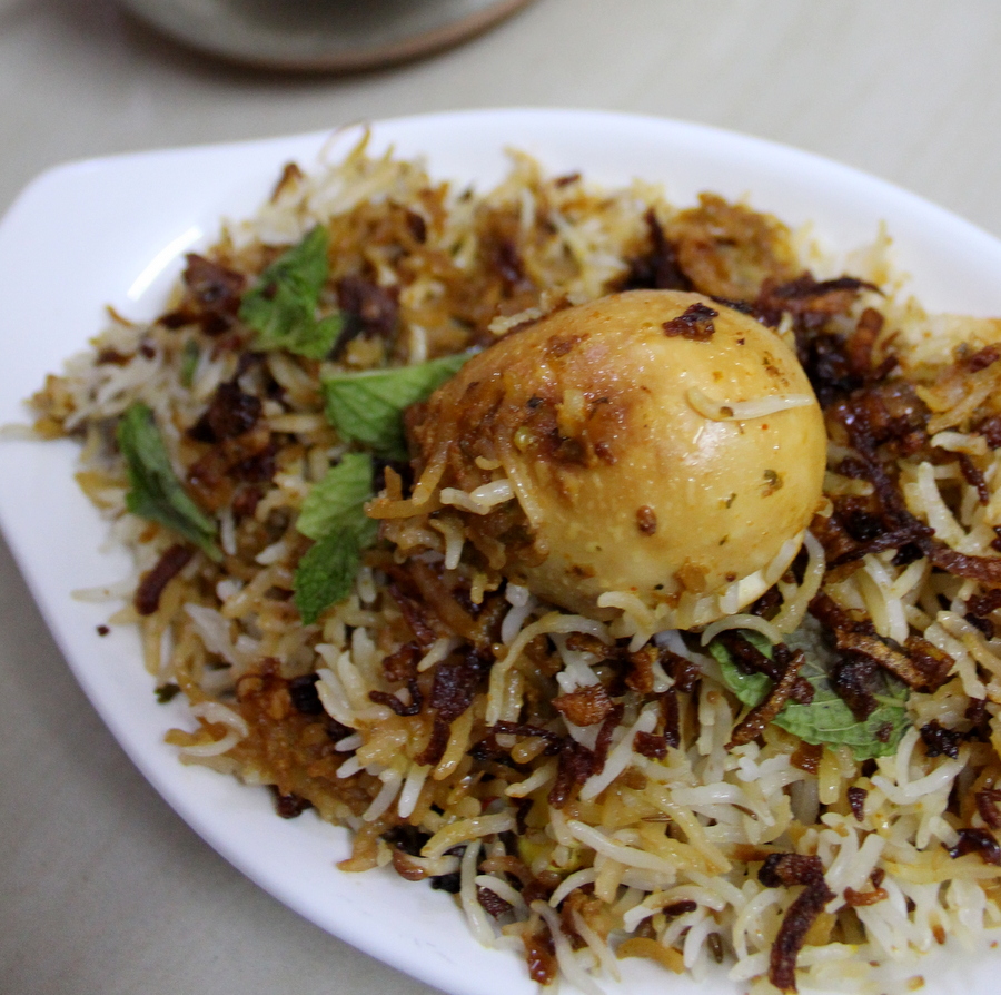 spicy egg dum biryani