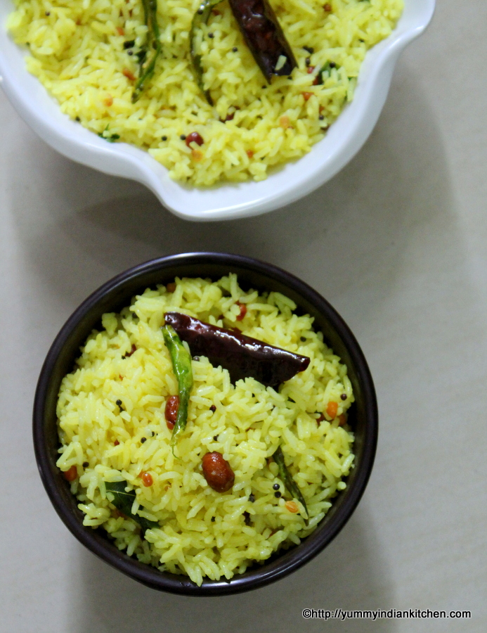 Lemon Rice Recipe South Indian, chitrannam- Yummy Indian Kitchen