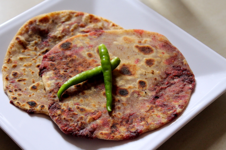 beetroot paratha-beetroot-roti