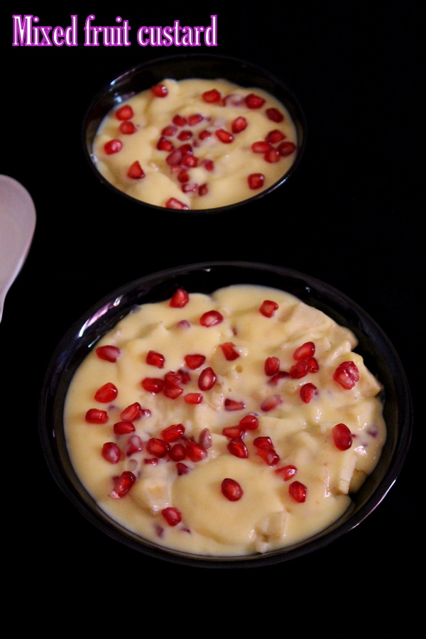 mixed fruit custard recipe