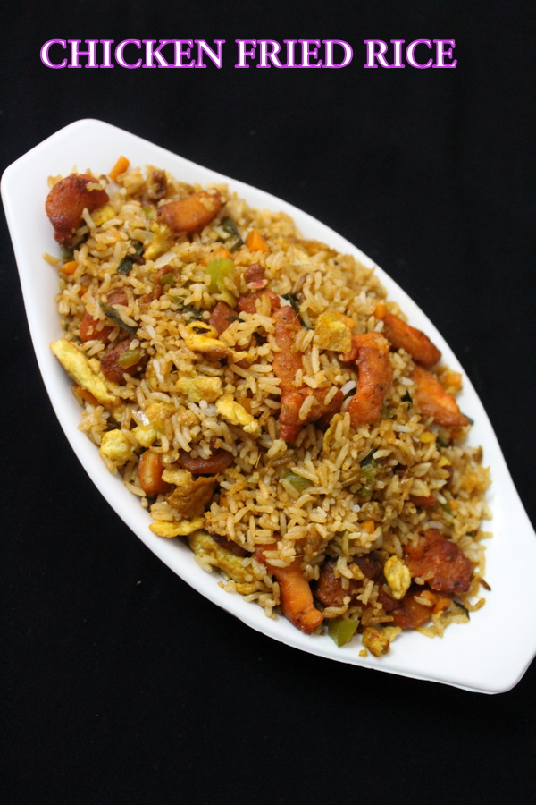 chicken fried rice recipe | chinese fried rice - Yummy Indian Kitchen