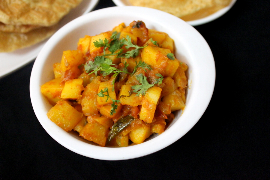 potato curry served in a bowl