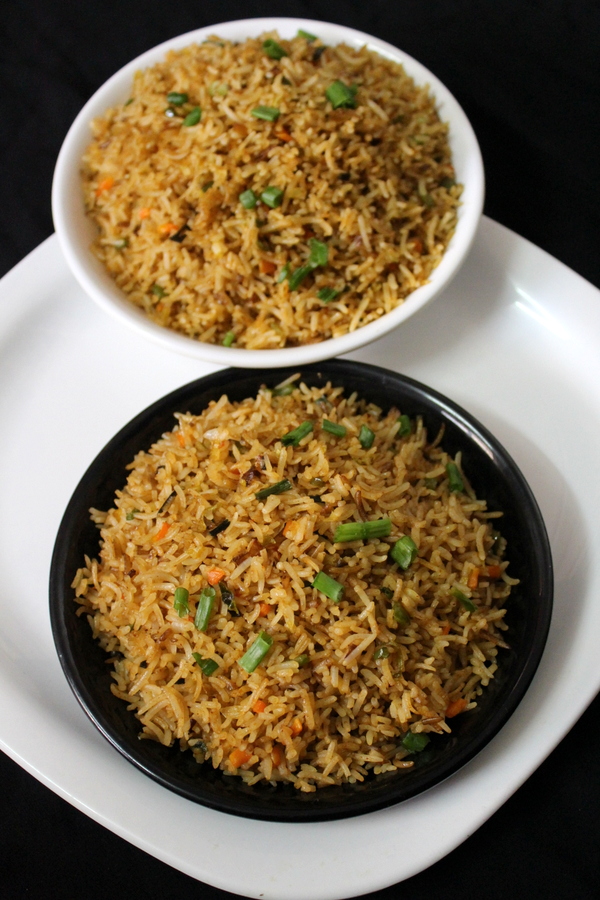 veg fried rice recipe, vegetable fried rice - Yummy Indian Kitchen