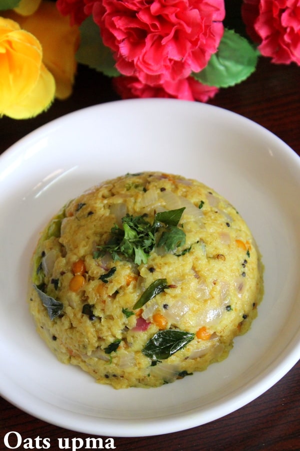 oats upma recipe or oats for breakfast