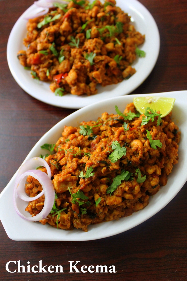 chicken keema recipe in a bowl