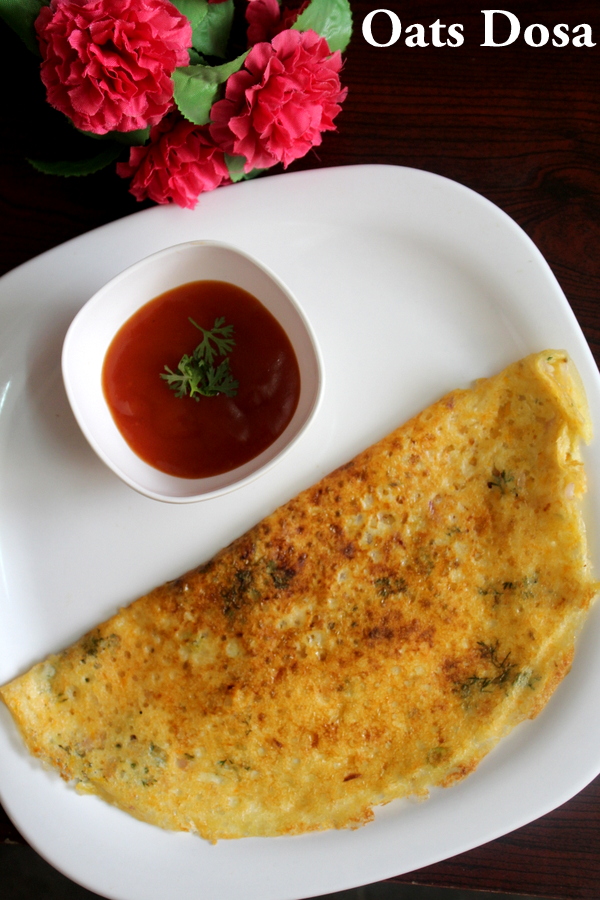 oats dosa recipe, instant oats dosa - Yummy Indian Kitchen