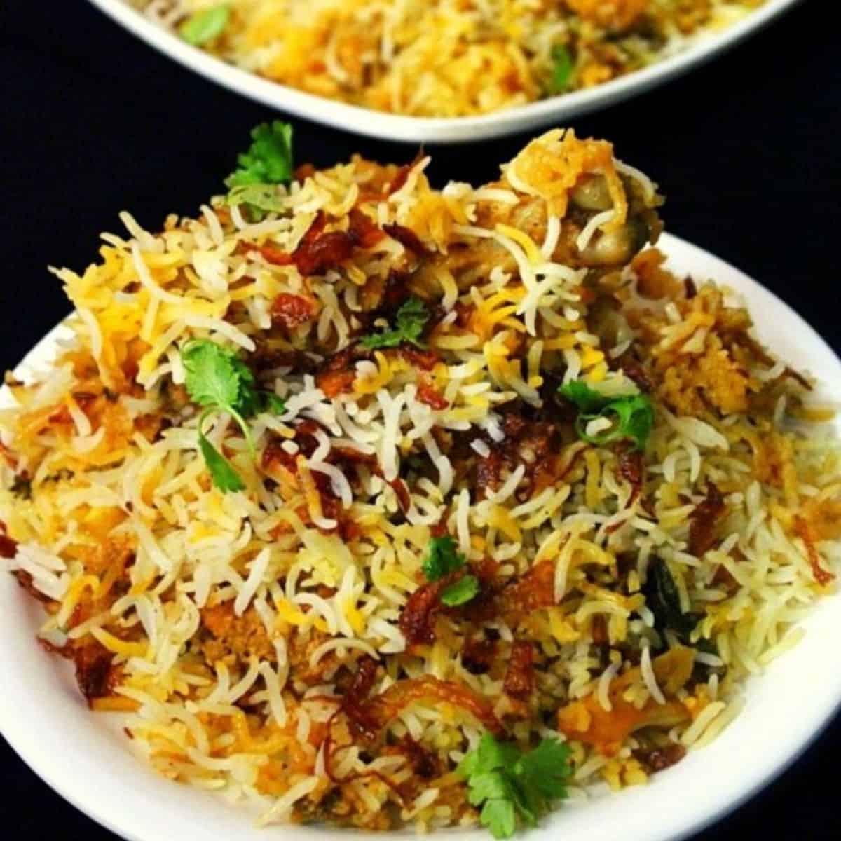 Indian Chicken Biryani Plate