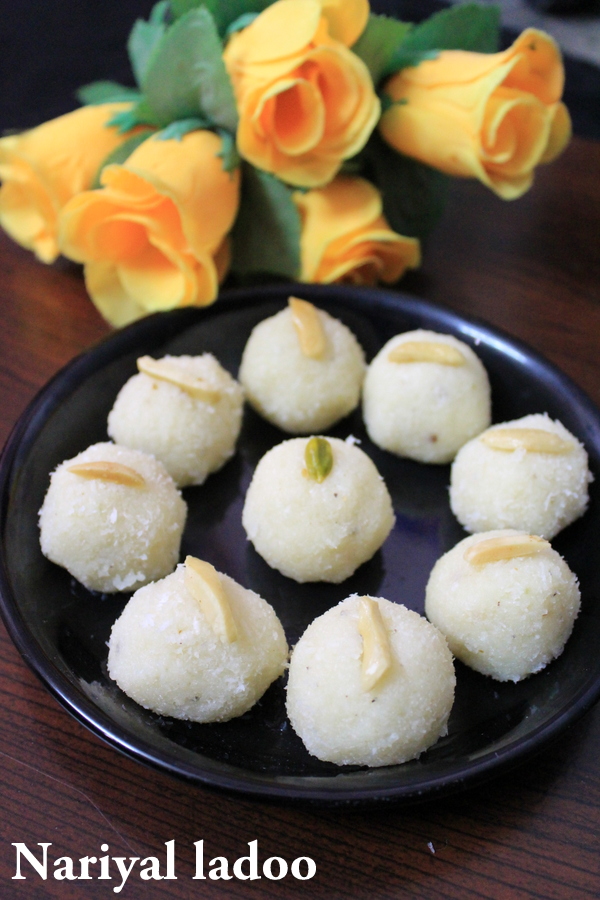 coconut laddu or nariyal ladoo