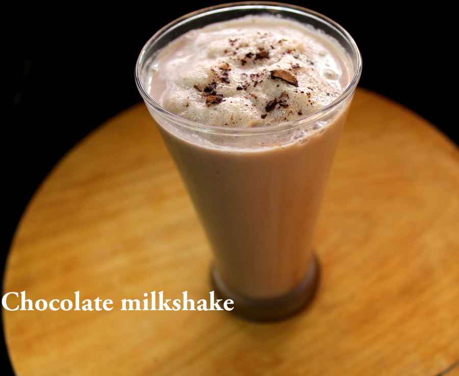 chocolate milkshake or chocolate shake recipe