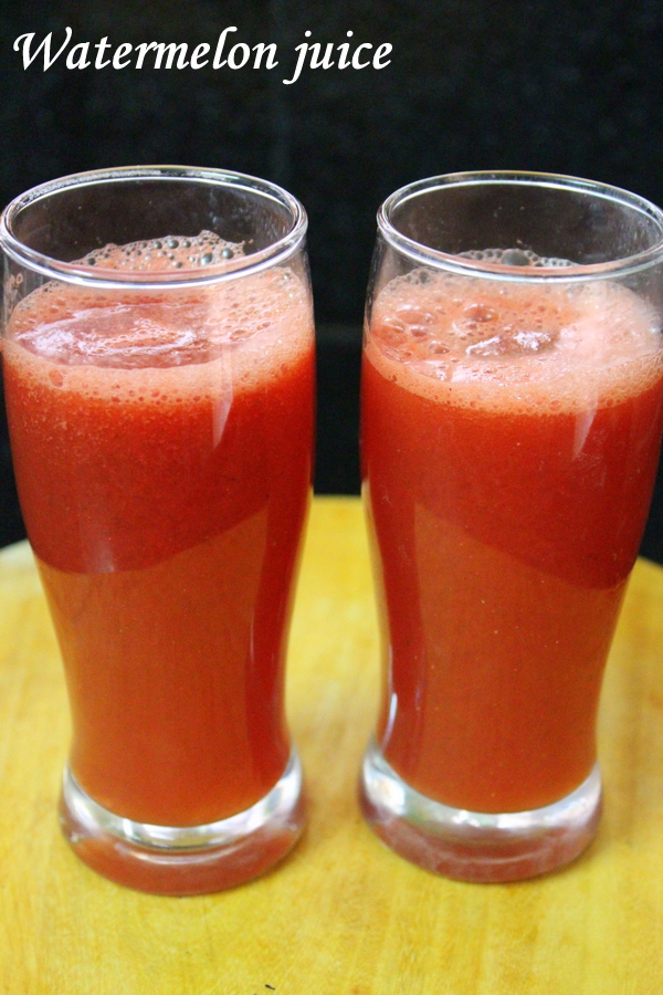 watermelon juice recipe, watermelon drink - Yummy Indian Kitchen