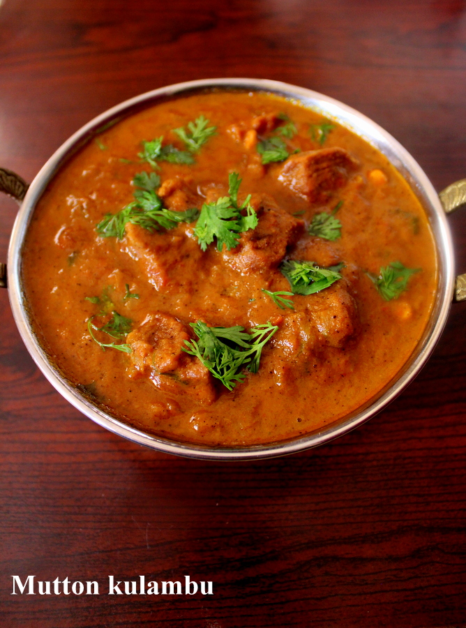 mutton kulambu in tamil style or mutton kuzhambu