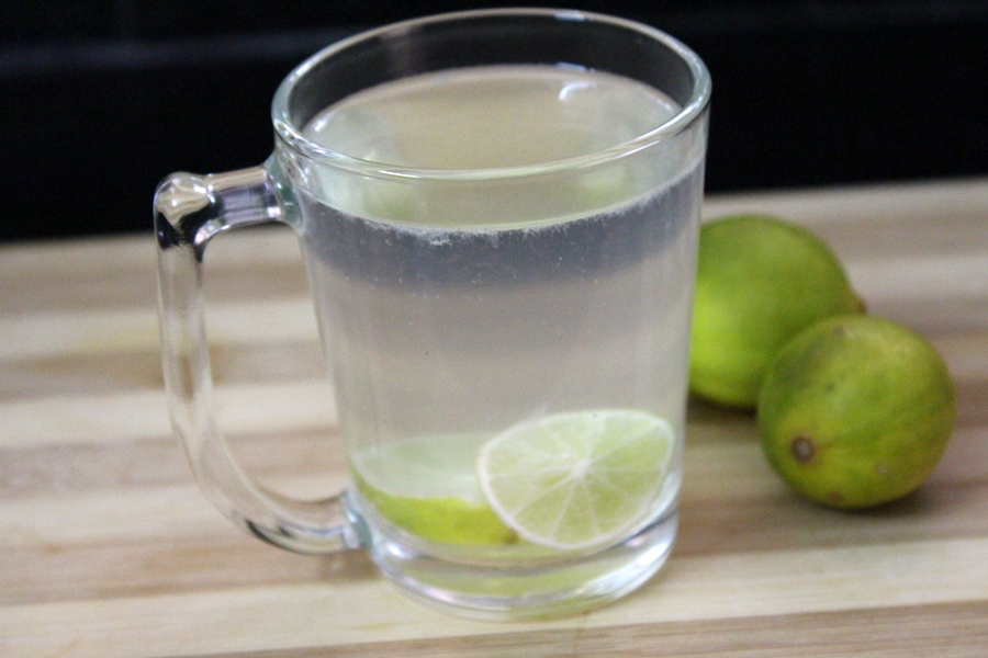 finished lemon water drink for weight loss