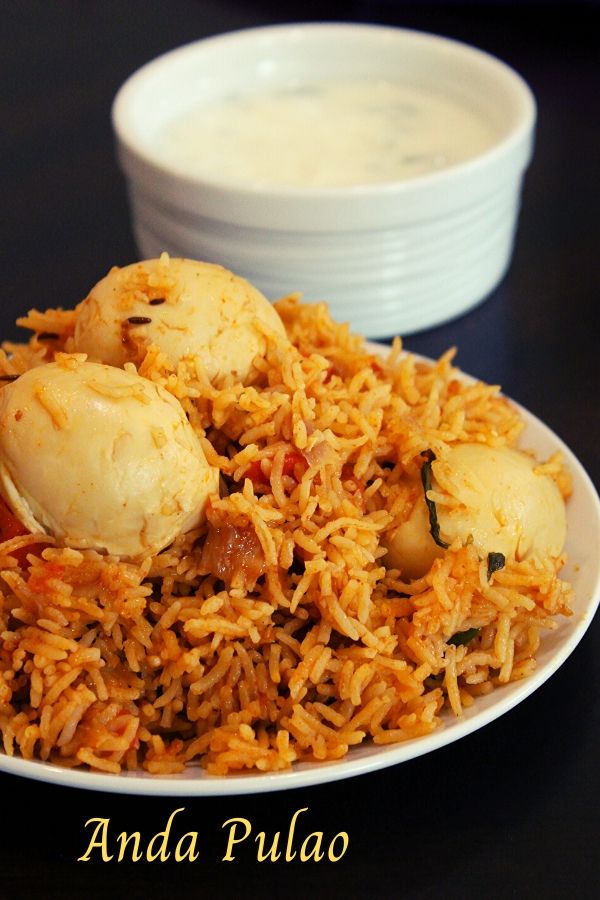 egg pulao recipe, anda pulao - Yummy Indian Kitchen