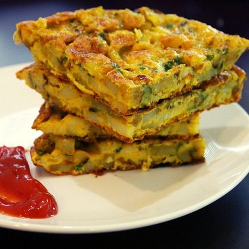 spanish omelette recipe, potato omelette - Yummy Indian Kitchen
