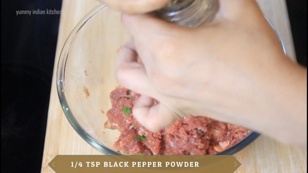 Adding black pepper powder