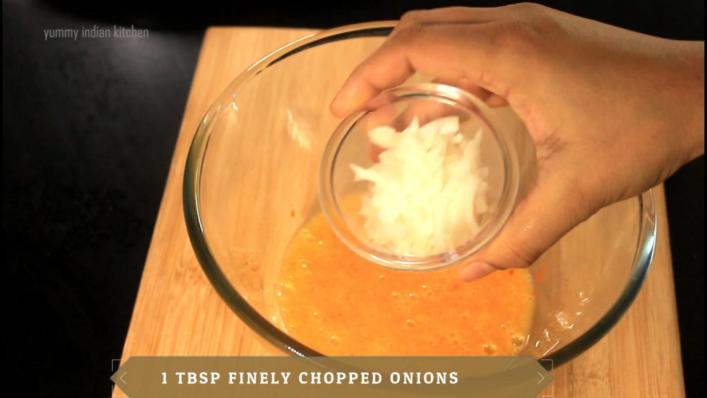 Adding chopped onions