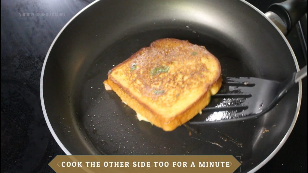 cooking both sides of bread toast recipe