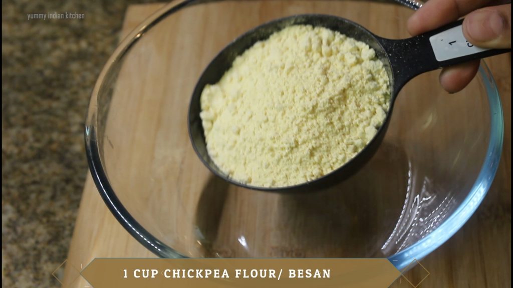 adding besan or chickpea flour 