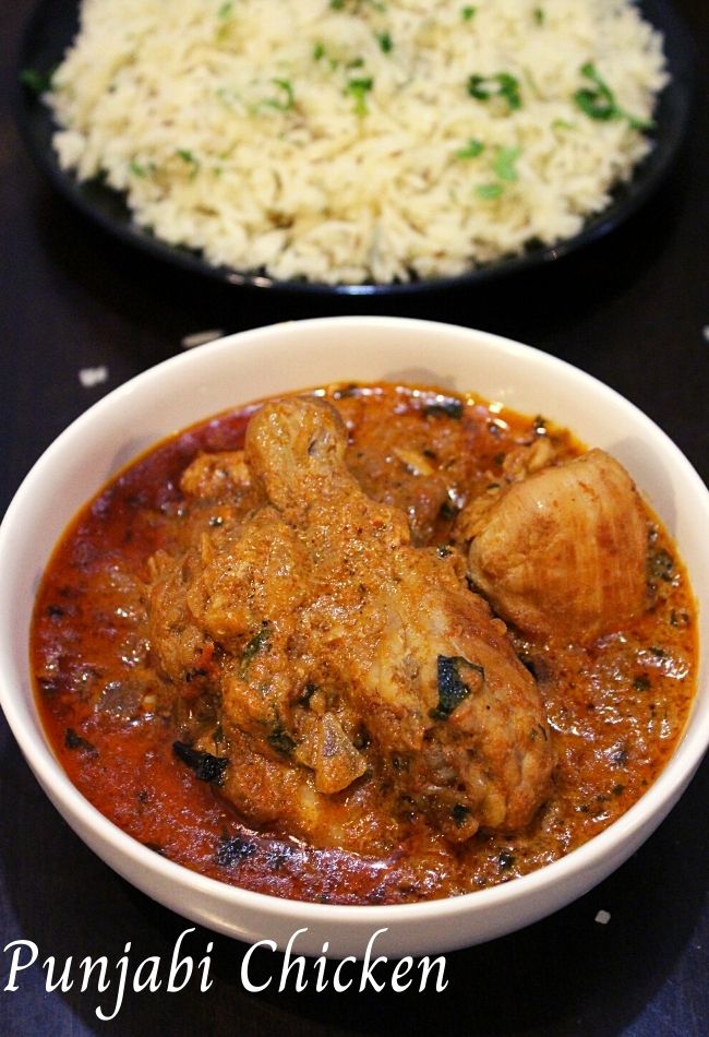 punjab chicken curry in a bowl