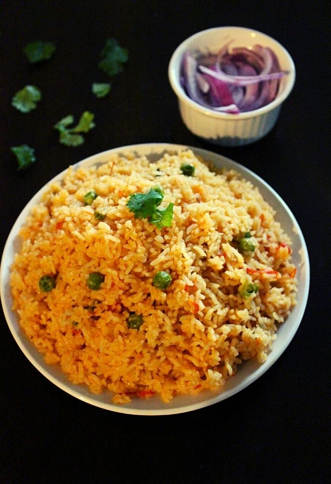 tomato bath recipe, tomato rice bath - Yummy Indian Kitchen