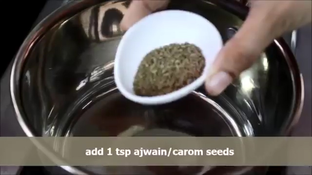 Adding ajwain/carom seeds
