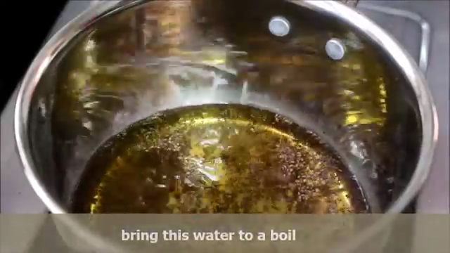 Bringing the water to a boil