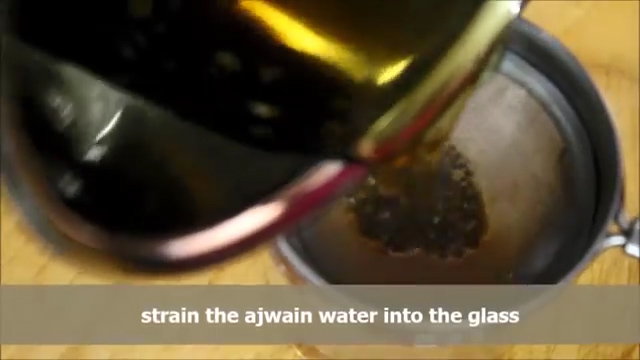 strain the ajwain water