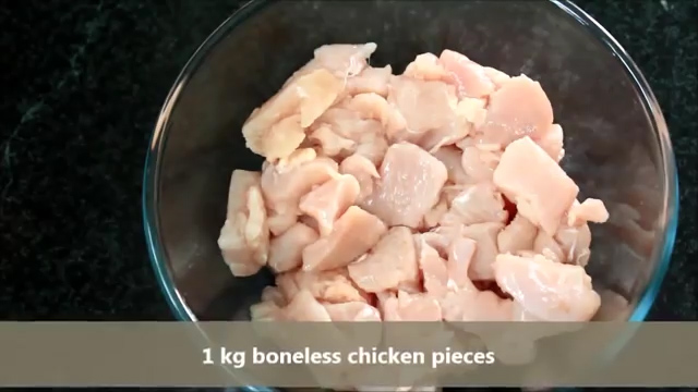 boneless chicken pieces in a bowl