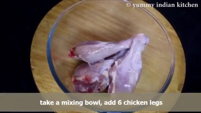 adding the chicken legs into the bowl