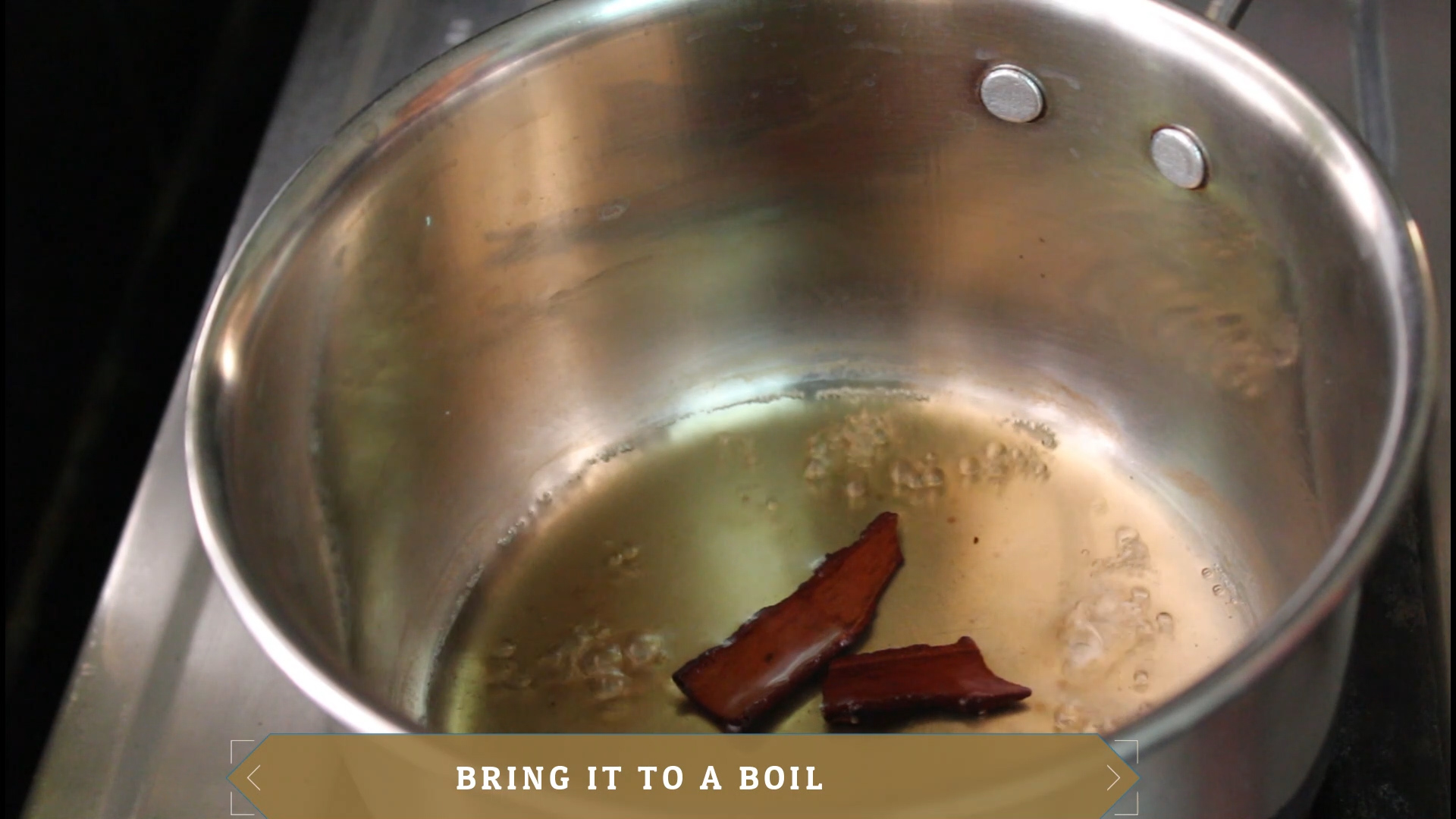 boiling the water 