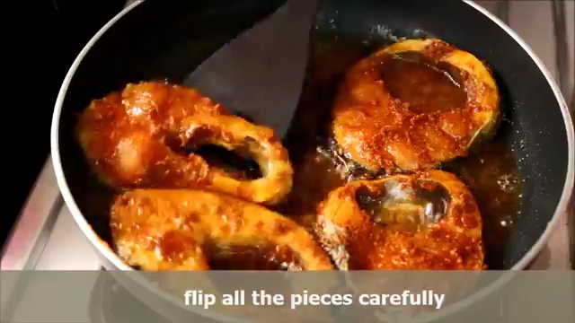 Flip the fish pieces and cook for 5 minutes