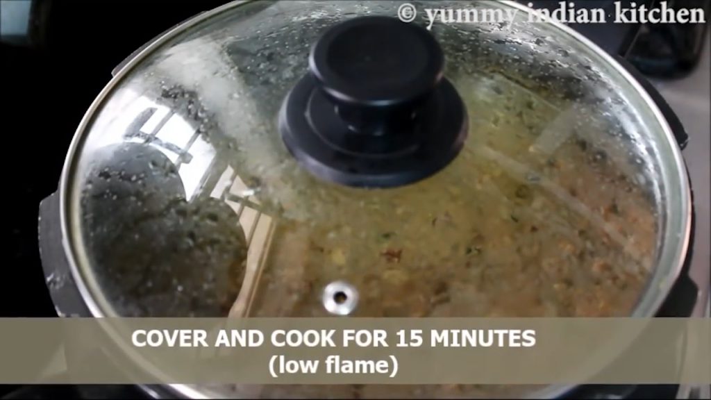 cooking the haleem for five minutes
