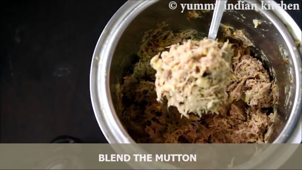 showing blending mutton which is blended coarsely