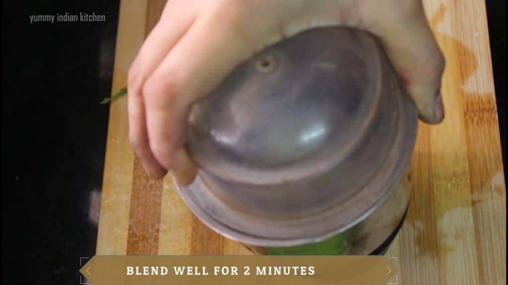 Blend the aloe vera juice