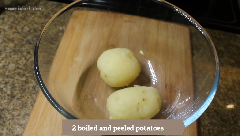 adding the boiled potatoes