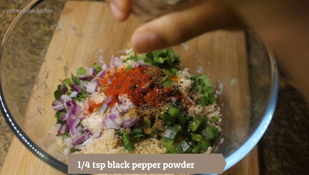  adding black pepper powder