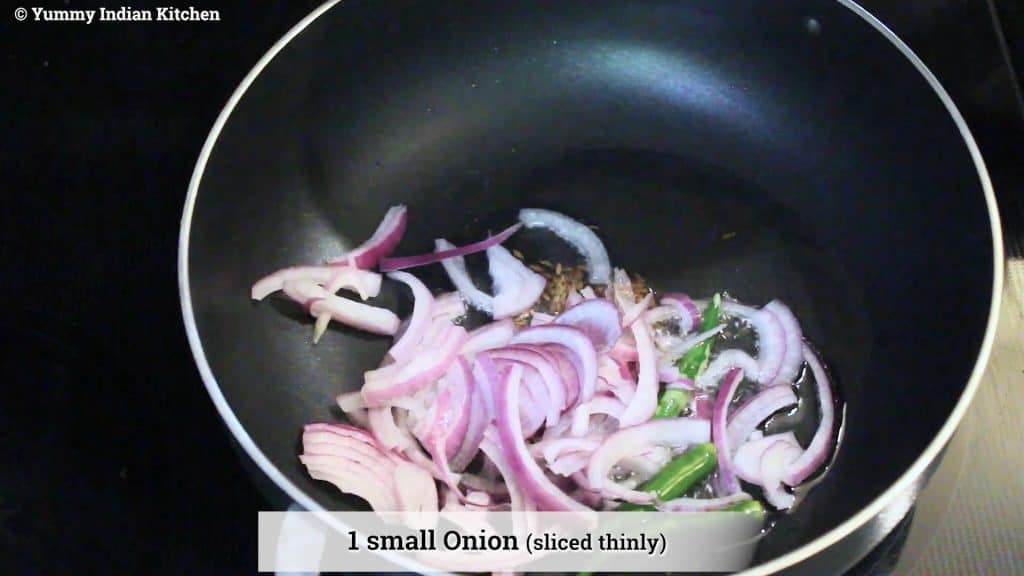 adding sliced onions
