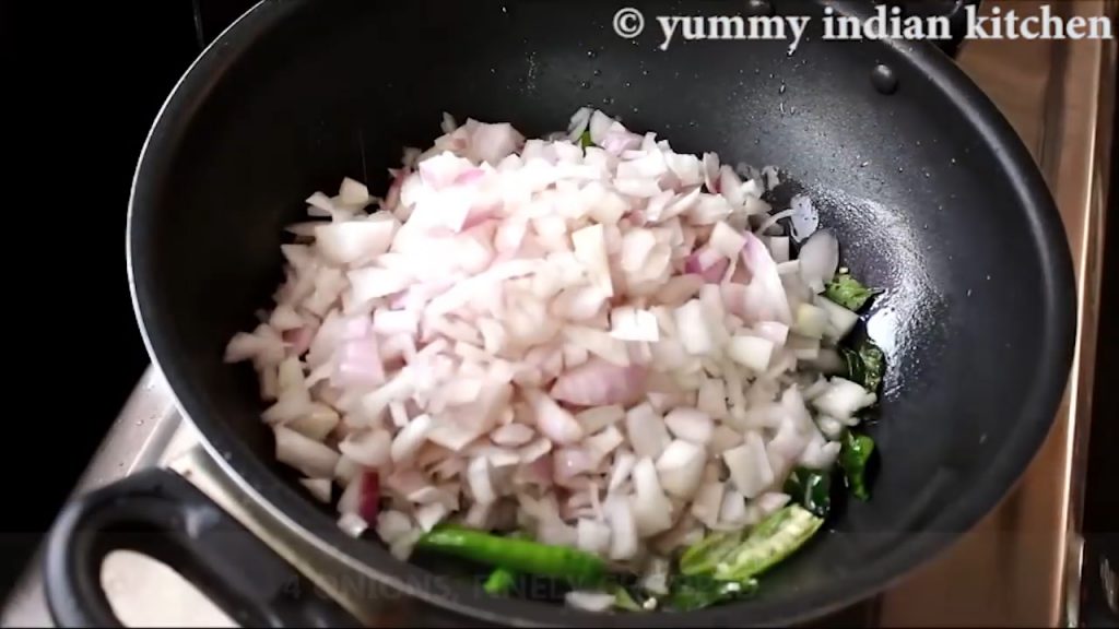Adding finely chopped onions