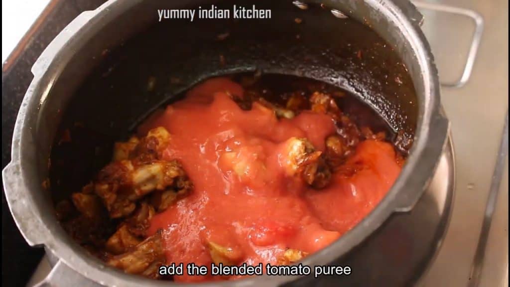 dd the blended tomato puree