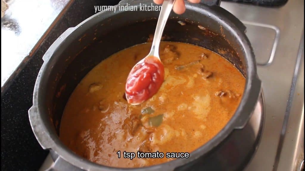 Adding tomato sauce
