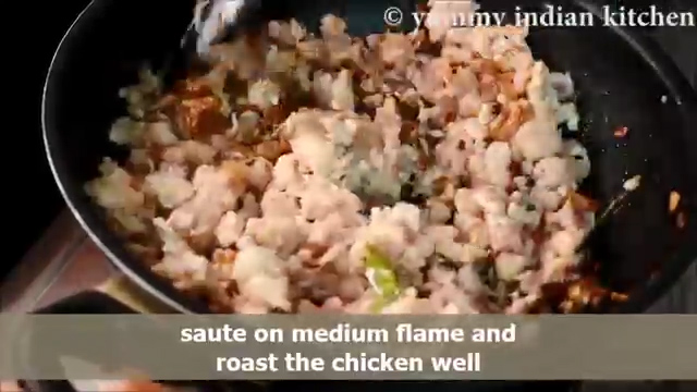 roasting the keema