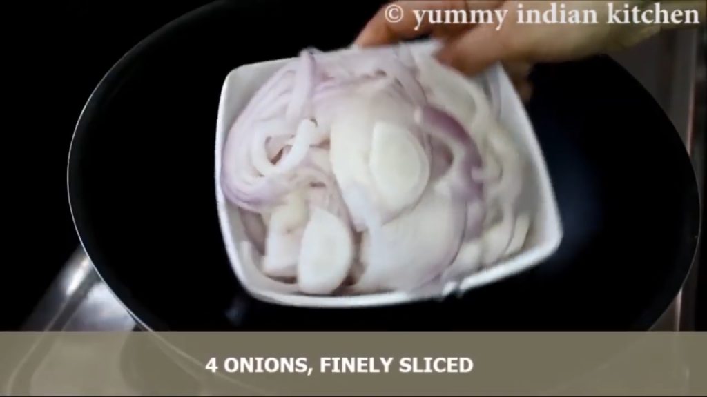 Adding sliced onions