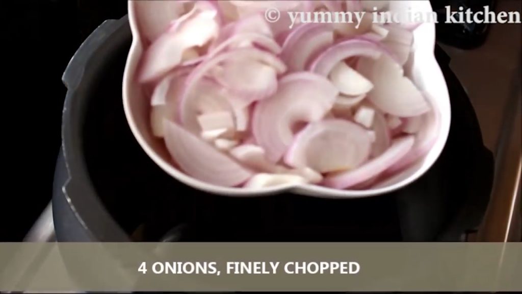 Adding the sliced onions