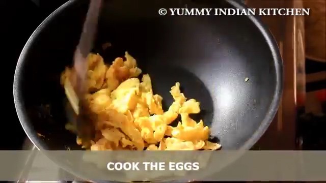 Scrambling the eggs completely 
