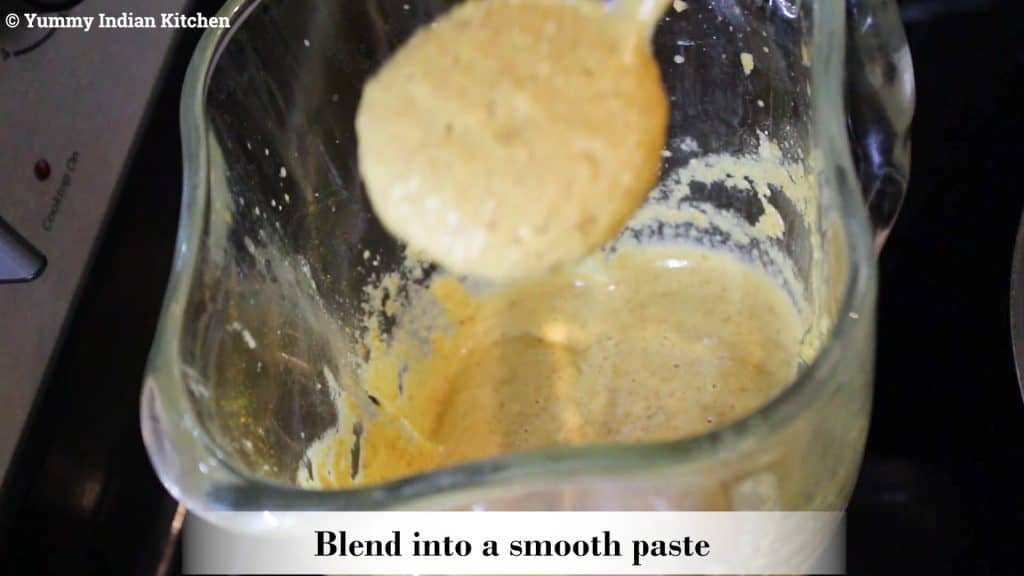 showing blended paste 